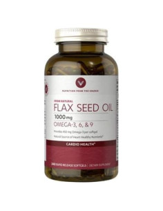 Aceite de Semilla de Linaza Vitamin World 1000mg 240 Geles Blandos