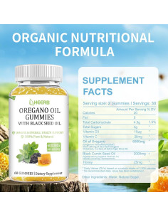 Gominolas de Aceite de Orégano HEERB 6000mg con Semilla Negra 2