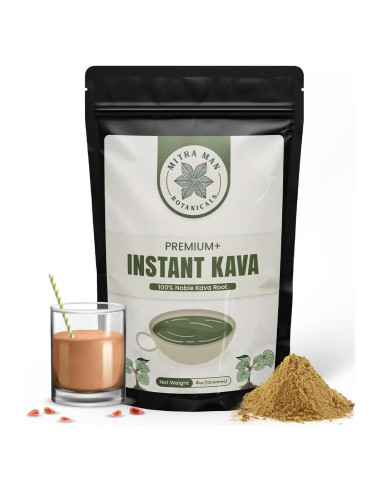 Kava Instantáneo Mitra Man 100% Natural 113.4g - Polvo Calmante