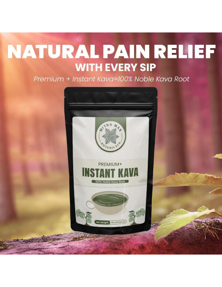 Kava Instantáneo Mitra Man 100% Natural 113.4g - Polvo Calmante