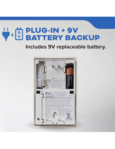 Detector de Monóxido de Carbono Kidde KN-COEG-3 Enchufable con Pantalla LED