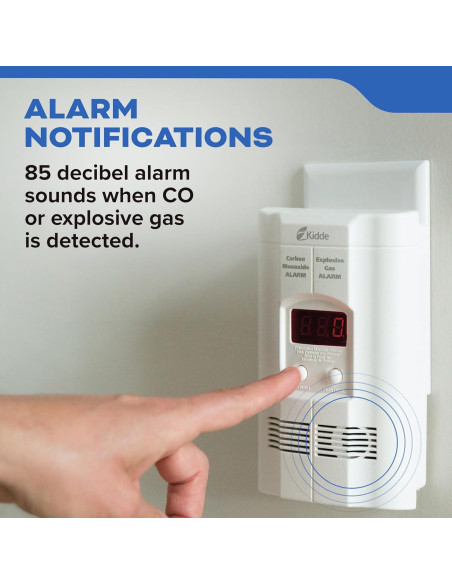 Detector de Monóxido de Carbono Kidde KN-COEG-3 Enchufable con Pantalla LED