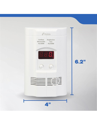 Detector de Monóxido de Carbono Kidde KN-COEG-3 Enchufable con Pantalla LED