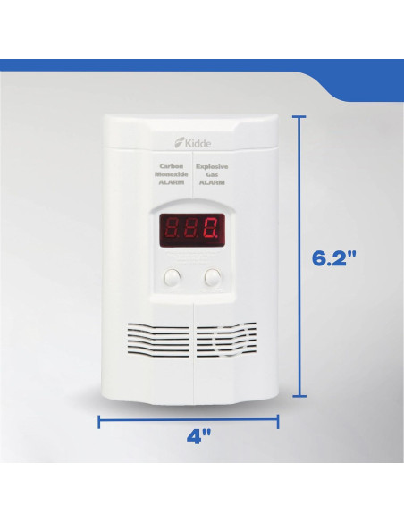 Detector de Monóxido de Carbono Kidde KN-COEG-3 Enchufable con Pantalla LED