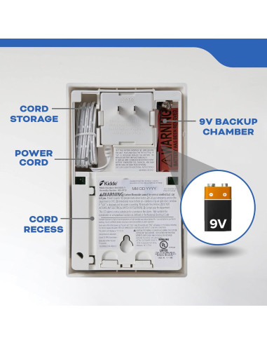 Detector de Monóxido de Carbono Kidde KN-COEG-3 Enchufable con Pantalla LED