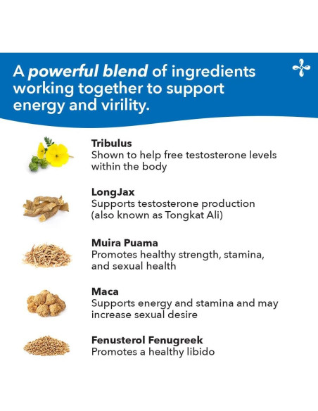 LifeSeasons Masculini-T - Suplemento Natural Testosterona 90 Cápsulas