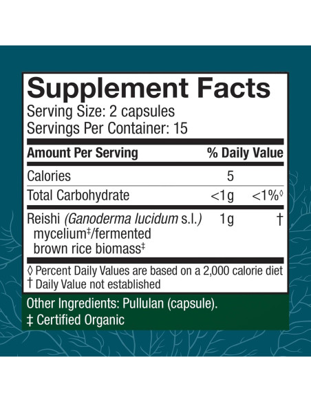 Cápsulas de Reishi Host Defense - Suplemento Inmunológico 30 Unidades