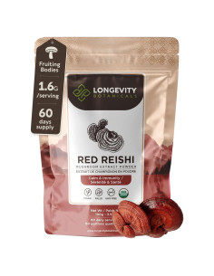 Extracto en polvo de hongo Reishi orgánico Longevity 100g - 10:1