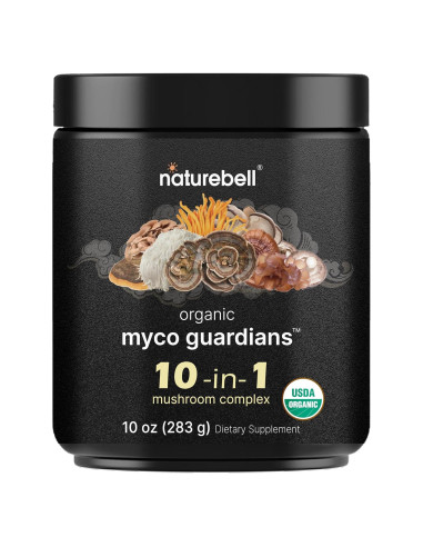 Polvo de Champiñón Orgánico NatureBell 283g - Mezcla 10-en-1