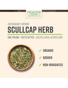 Suplemento Herbal Orgánico Scullcap 453g - Té y Tintura 2