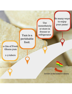 Ñame Fresco Kovafood de Ghana 4.54 kg Cortado y Limpio 2