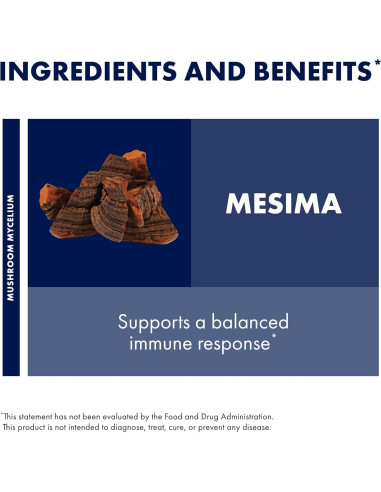 Cápsulas de Hongo Mesima Host Defense - 60 Unidades