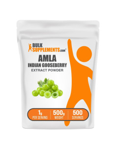 Polvo de Amla BulkSupplements 500g - Extracto de Grosella India