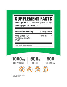 Polvo de Amla BulkSupplements 500g - Extracto de Grosella India 2