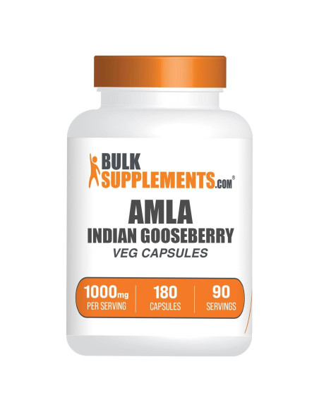 Cápsulas de Extracto de Amla BulkSupplements 1000mg 180 Unidades
