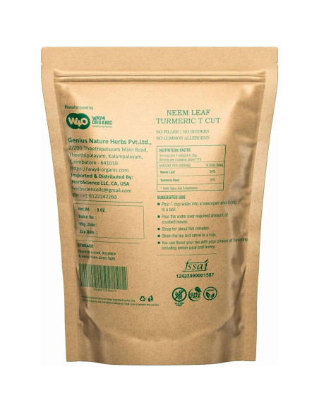 Té de Neem con Cúrcuma Genius Nature 226g - Sin Cafeína Té de Neem con Cúrcuma Genius Nature 226g - Sin Cafeína