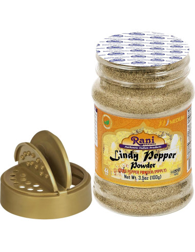 Pimienta Larga en Polvo Rani Lindy 100g - Natural y Vegano