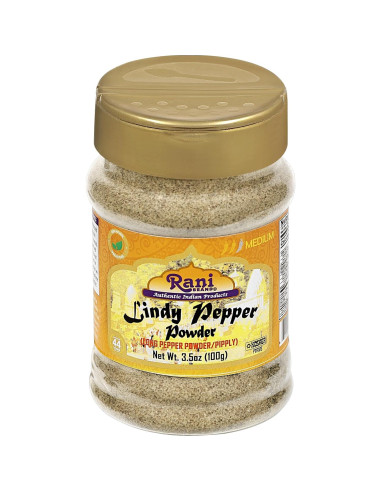 Pimienta Larga en Polvo Rani Lindy 100g - Natural y Vegano