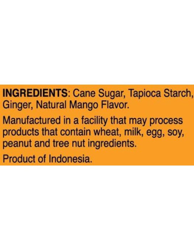 Caramelos de Jengibre Los Mejores de Bali Sabor Mango 432g