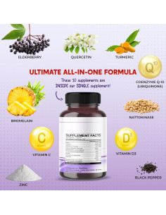 Suplemento Saúco Quercetina Cúrcuma Zinc 150 Cápsulas 2