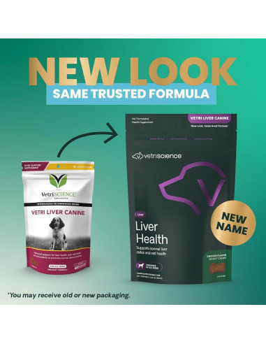 Suplemento Hepático VetriScience para Perros - 60 Masticables de Pollo