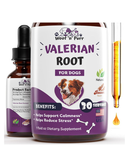 Tintura de Raíz de Valeriana para Perros Woof 'n' Purr 30 ml