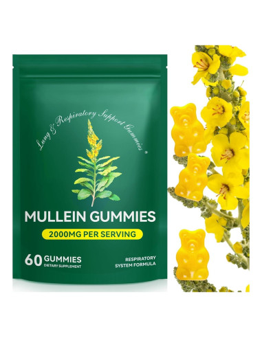 Gomitas de Hoja de Mullein WHLH 2000mg Veganas 60 Unidades