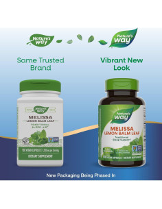 Melisa Nature's Way 1500 mg 100 Cápsulas Veganas para Sueño 2
