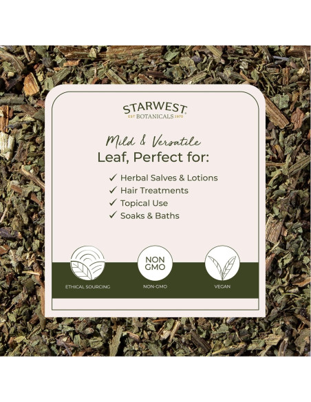 Hoja de Consuelda Secas Orgánica Starwest Botanicals 113 g