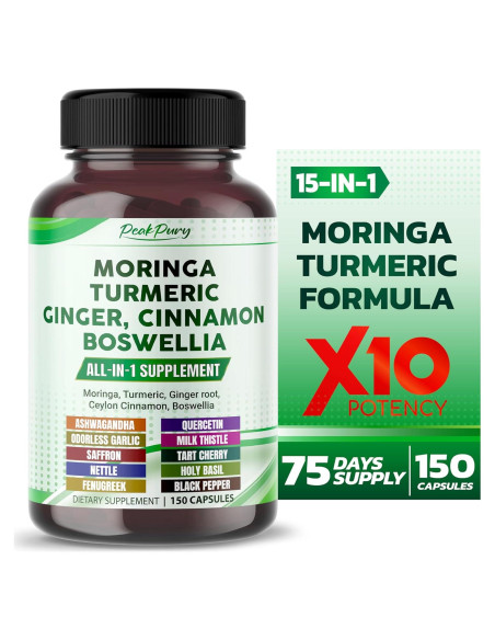 Suplemento de Moringa PeakPury 150 Cápsulas - Bienestar Articular