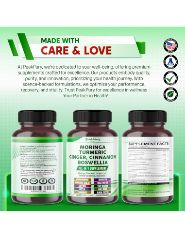 Suplemento de Moringa PeakPury 150 Cápsulas - Bienestar Articular