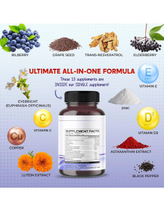 Suplemento Antioxidante PeakPury 150 Cápsulas Salud Ocular 2