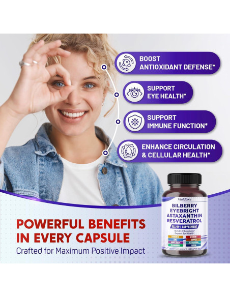 Suplemento Antioxidante PeakPury 150 Cápsulas Salud Ocular