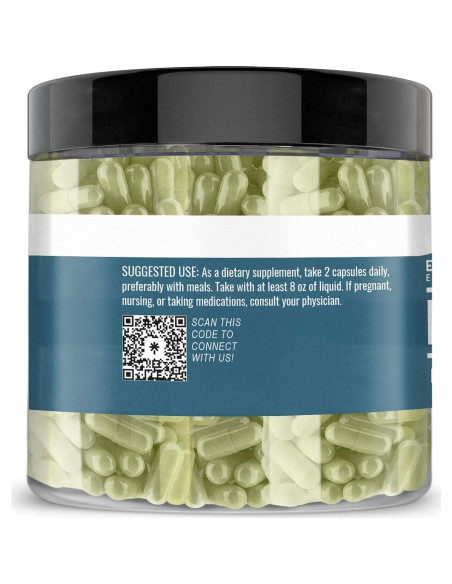 Cápsulas de Hoja de Damiana Earthborn Elements 200 Unidades