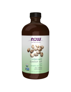 Aceite de Ricino Orgánico NOW 473 ml - Cuidado Piel y Cabello