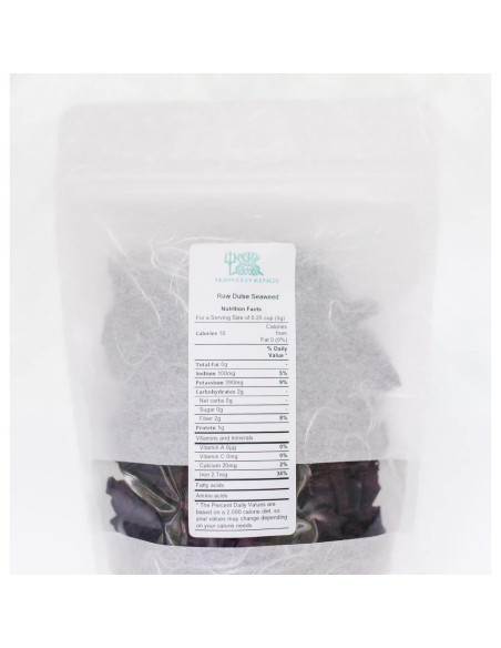 Alga Dulse Hoja Entera Cruda 227 g - Seaweed Kings - 100% Pura