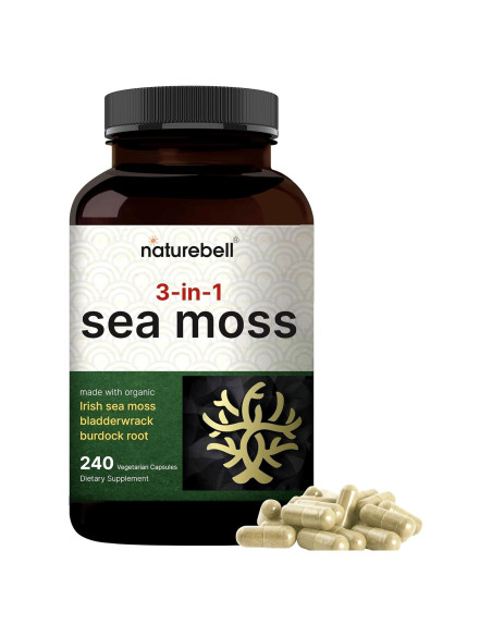 Cápsulas de Musgo Marino Irlandés NatureBell 3000mg 240 Unidades