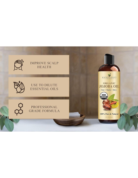 Aceite de Jojoba Orgánico USDA Handcraft Blends 236 ml - Puro y Natural