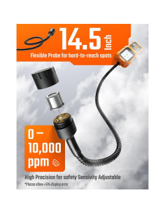 Detector de Fugas de Gas TOPTES PT-830S con Sonda Flexible 37cm 2