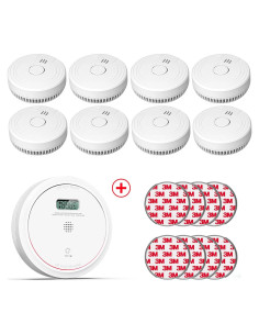 Detector de Humo y Monóxido de Carbono Ecoey 2 en 1 con Batería de 10 Años