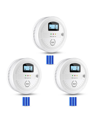 Paquete de 3 Detectores de Humo y Monóxido de Carbono CDR-813