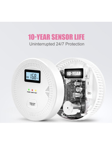 Paquete de 3 Detectores de Humo y Monóxido de Carbono CDR-813