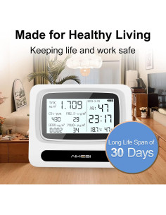 Monitor de Calidad del Aire CHNADKS AQ60 9 en 1 CO2 VOC PM2.5 2