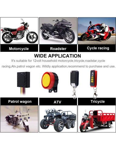 Kit de Seguridad para Motocicleta BlueFire con Alarma 125dB