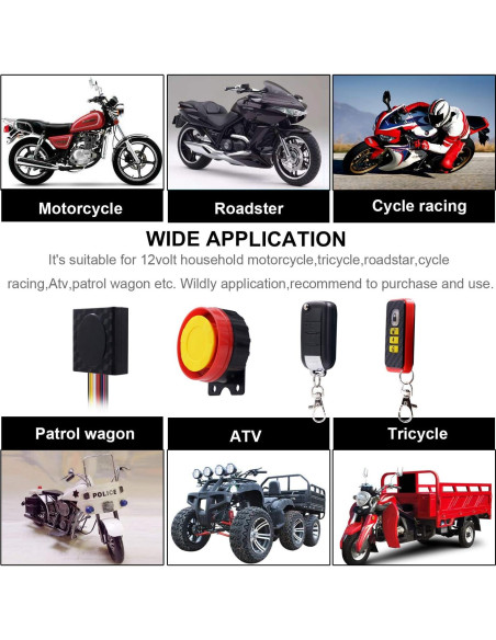 Kit de Seguridad para Motocicleta BlueFire con Alarma 125dB