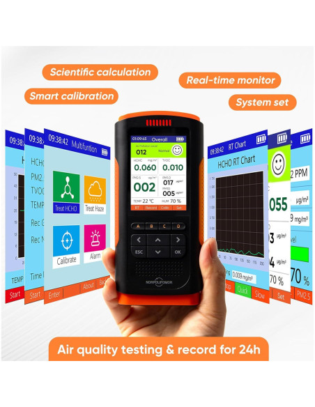 Monitor de Calidad del Aire Norpolifomor WP6933 - Detección PM2.5 y HCHO