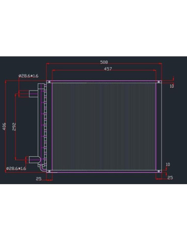 Intercambiador de Calor GPOAS 16x18 Agua a Aire para Estufas
