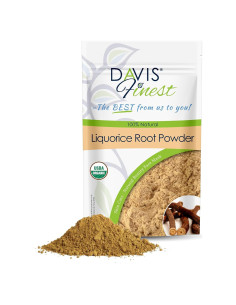 Polvo de Raíz de Regaliz Orgánico Davis Finest 100g - Aclarado de Piel