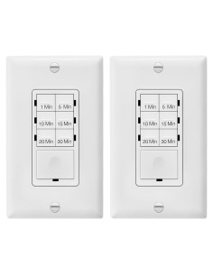 Interruptor Temporizador ENERLITES HET06A 2 Paquete Blanco