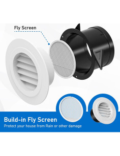 Cubierta de Ventilación de Soffit 100mm Hon&Guan Blanca 2